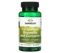 Swanson Espectro Completo Boswellia y Cúrcuma 300mg - Antiinflamatorio Natural y Articulaciones Saludables - 60 Cápsulas