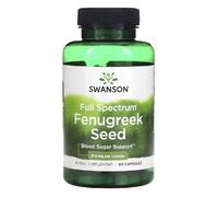 Swanson - FENUGREEK SEED 610 mg | Semillas de Fenogreco para la Salud del Azúcar en la Sangre y Digestiva | Apoyo Hormonal para Mujeres - 90 Cápsulas