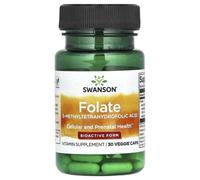 Swanson Folic Acid Folian Quatrefolic - 30 Capsules