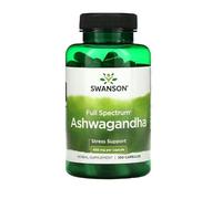 Swanson Full Spectrum Ashwagandha 450mg - 100 Cápsulas | Suplemento Adaptógeno Premium para el Alivio del Estrés, la Ansiedad y el Estado de Ánimo
