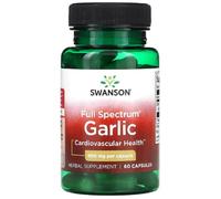 Swanson - Full Spectrum Garlic 400 mg | Apoyo natural para el corazón y el sistema inmunológico - 60 cápsulas