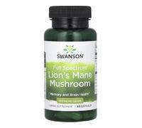 Swanson - Full Spectrum Lion's Mane Mushroom, 500mg | Hongos Melena de León Full Spectrum | Apoya la claridad mental y la salud cognitiva - 60 cápsulas