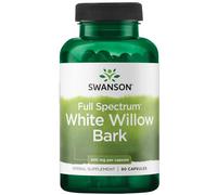 Swanson, Full Spectrum White Willow Bark (Corteza de Sauce Plateado), 400mg, Alta Dosificación, 90 Cápsulas, Testado en Laboratorio, Sin Soja, Sin Gluten, No GMO