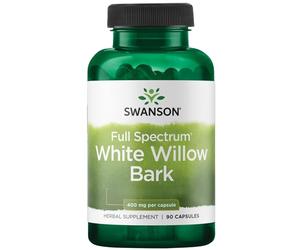 Swanson, Full Spectrum White Willow Bark (Corteza de Sauce Plateado), 400mg, Alta Dosificación, 90 Cápsulas, Testado en Laboratorio, Sin Soja, Sin Gluten, No GMO