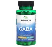 Swanson GABA 500mg - Suplemento para Relajación Mental y Mejora de la Calidad del Sueño - 100 Cápsulas