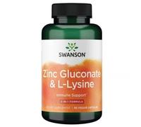 Swanson - Gluconato de Zinc y L-Lisina - 90 cápsulas vegetales
