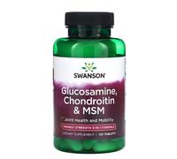 Swanson Glucosamina, Condroitina & MSM 750mg - Suplemento Avanzado para Salud Articular y Efecto Antiinflamatorio - 120 Tabletas