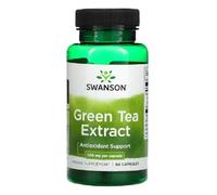Swanson - GREEN TEA EXTRACT 500 mg | Extracto de Té Verde | Antioxidante de Alta Concentración - 60 Cápsulas