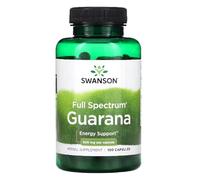 Swanson - GUARANA 500 mg | Guaraná Energía Potenciadora | Suplemento Herbal Natural - 100 Cápsulas