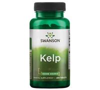 Swanson, Kelp, con Yodo Natural, 250 Comprimidos veganas, Altamente Dosificadas, Probadas en Laboratorio, Vegetarianas, Sin Soja, Sin Gluten, no GMO