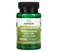 Swanson - LACTOBACILLUS RHAMNOSUS with FOS | Lactobacillus Rhamnosus | Apoyo natural para la flora intestinal - 60 cápsulas