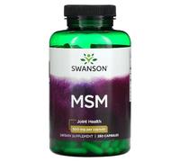 Swanson - MSM (methylsulfonylmethane) 500 mg | MSM (Metilsulfonilmetano) | Suplemento Natural de Azufre para la Salud de las Articulaciones y Músculos - 250 Cápsulas