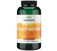 Swanson, Niacinamide, 250mg, Vitamina B3, Sin Enjuague, 250 Cápsulas, Altamente Dosificado, Testado en Laboratorio, Sin Soja, Sin Gluten, Sin OGM