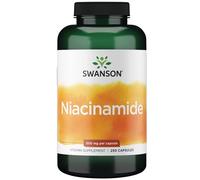 Swanson, Niacinamide, 500mg, Vitamina B3, Sin Enjuague, 250 Cápsulas, Alta Dosificación, Testado en Laboratorio, Sin Soja, Sin Gluten, Sin OGM