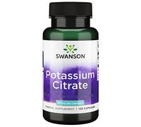 Swanson, Potassium Citrate (Citrato de Potasio), 99mg Potasio por Cápsula, 120 Cápsulas, Altamente Dosificado, Testado en Laboratorio, Sin Soja, Sin Gluten, No GMO