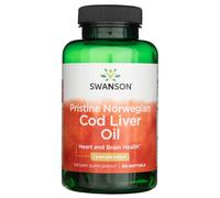 Swanson Pristine Aceite de Hígado de Bacalao Noruego - 60 Cápsulas blandas