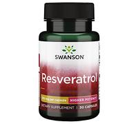 Swanson, Resveratrol, 250mg, 30 Cápsulas, Alta Dosis, Probado en Laboratorio, Sin Soja, Sin Gluten, No GMO