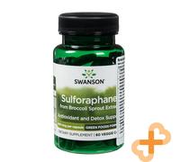 Swanson Sulforaphane Brócoli Sprout Extracto 400Mcg 60 Tapas Antioxidante Detox