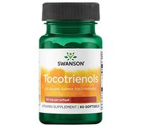 Swanson, Tocotrienoles, Vitamina E, 60 Cápsulas blandas, Altamente Dosificadas, Probadas en Laboratorio, Sin Gluten, Sin OGM