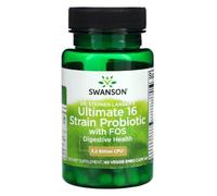 Swanson Ultimate 16-Strain Intestinal Bacteria with Trace Elements and FOS | Supports Intestinal Health and Immune Function - 60 Capsules