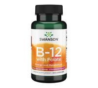 Swanson, vitamina B12 con folato, sabor a fresa, 1.000 mcg, 250 pastillas par...