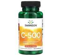 Swanson Vitamina C con Escaramujo, 500mg - Suplemento Antioxidante para Refuerzo Inmunológico y Salud General - 100 caps