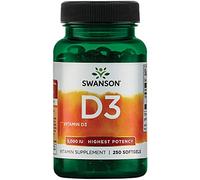 Swanson, Vitamina D3 125µg (5000 IU), Depot, 1 Cápsula cada 5 Días, 250 Cápsulas blandas, Dosis Alta, Testada en Laboratorio, Sin Soja, Sin Gluten, Sin OGM