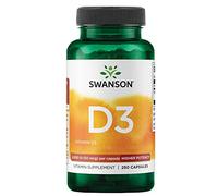Swanson, Vitamina D3 50µg (2000 IU), Depot, Cada 2 Días 1 Cápsula, 250 Cápsulas, Altamente Dosificada, Testada en Laboratorio, Sin Soja, Sin Gluten, Sin OGM