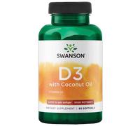 Swanson Vitamina D3 con aceite de coco, 2.000 UI (50 mg)