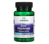 Swanson - Zinc Picolinate | 22 mg para Sistema Inmunológico y Protección Antioxidante | Alta Absorción para el Bienestar Diario - 60 Cápsulas