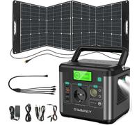 SWAREY S160 300W (pico 600W) Estación de energía 222Wh Generador solar Cargador de respaldo Banco de energía de emergencia con panel solar de 200W