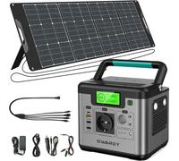 SWAREY S500 Pro 500W (1000W pico) central eléctrica 518Wh generador solar cargador de emergencia de respaldo banco de energía con panel solar de 200W