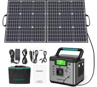 SWAREY S500 Pro 500W (1000W Pico) Estación de energía 518Wh Generador solar Cargador de energía de respaldo para el hogar Banco de energía con panel solar de 100W
