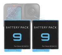 Swark 1800mAh 2×Kamera Ersatzakku AHDBT-901 für Go-Pro Hero 9 Black/Hero 10 Black/Hero 11 Black/Hero 12 Black Kameraakku Zusatzakku mit Ladegerät 【Zwei Batterien】