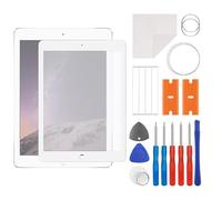 swark Nuevo Kit de reparación de cristal frontal blanco con adhesivo OCA compatible con iPad Air 2 2014 9.7" A1566 A1567 actualizado Kit de herramientas de reparación sin pantalla LCD y digitalizador