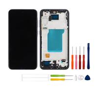 swark Pantalla TFT de 6,6 pulgadas compatible con Samsung Galaxy A35 5G SM-A356 (negro con marco) (sin huellas) pantalla LCD táctil digitalizador + juego de herramientas