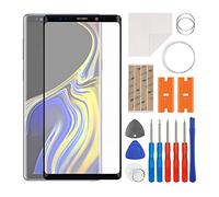 SWARK Reemplazo de lente de panel exterior de cristal de pantalla frontal+OCA compatible con Samsung Galaxy Note9 Note 9 SM-N960 (sin pantalla LCD y digitalizador táctil) con kit de reparación