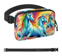 Swarm Art Unicorns-234 - Riñonera de estilo unisex: riñoneras de moda, bolsas cruzadas deportivas delgadas a la moda para trotar, senderismo, senderismo, mujer, hombre, multicolor, 4 x 23 x 15 cm,