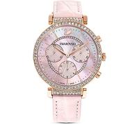 Reloj Passage Chrono, Fabricado en Suiza, Correa de piel, Rosa, Acabado tono oro rosa OS