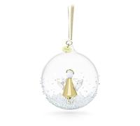 Swarovski Adorno Esfera Edición Anual 2022, Cristales Swarovski Blancos y Metal Bañado en Tono Oro, Colección Edición Anual 2022 de Swarovski
