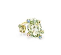 Anillo abierto Gema, Tallas mixtas, Multicolor, Baño tono oro 55