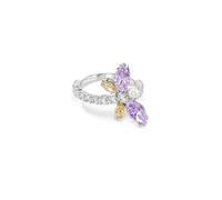 Swarovski Anillo amarillo / lila / plata / transparente 52 EUR