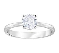 Swarovski Anillo Attract, Blanco, Baño de Rodio