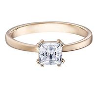 Swarovski Anillo con motivo Attract, blanco, Baño en tono Oro Rosa