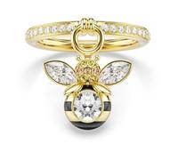 Swarovski Anillo con motivo Idyllia, Tallas mixtas, Abeja, Baño tono oro