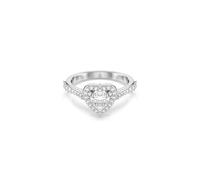 Swarovski Anillo con motivo Una Angelic, Tallas mixtas, Corazón, Blanco, Baño de rodio