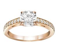 Swarovski - Anillo con piedra central y piedras laterales - Accessories - Mujer - Amarillo - ONE SIZE -