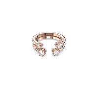 Anillo Constella, Conjunto (2), Talla redonda, Blanco, Baño tono oro rosa 58