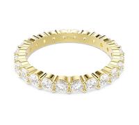 Swarovski Anillo de banda Matrix Vittore, Talla redonda, Baño tono oro
