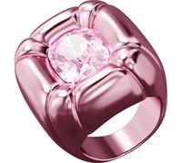 Swarovski Anillo de cóctel Dulcis, Cristales de talla cushion, Rosa, 55